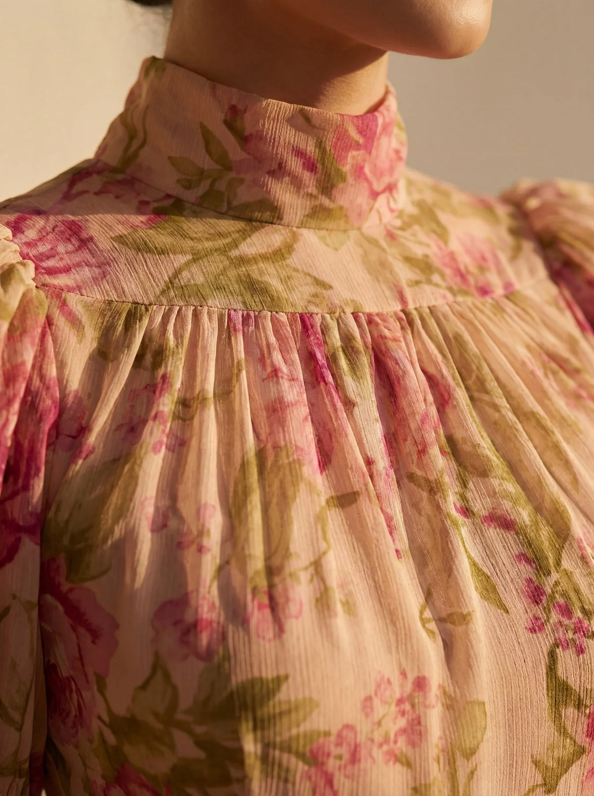 Rosario | Abito Lungo Floreale in Chiffon