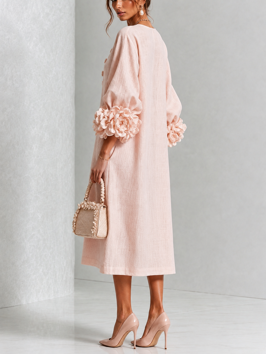 LILIANA – Abito Midi Floreale Elegante